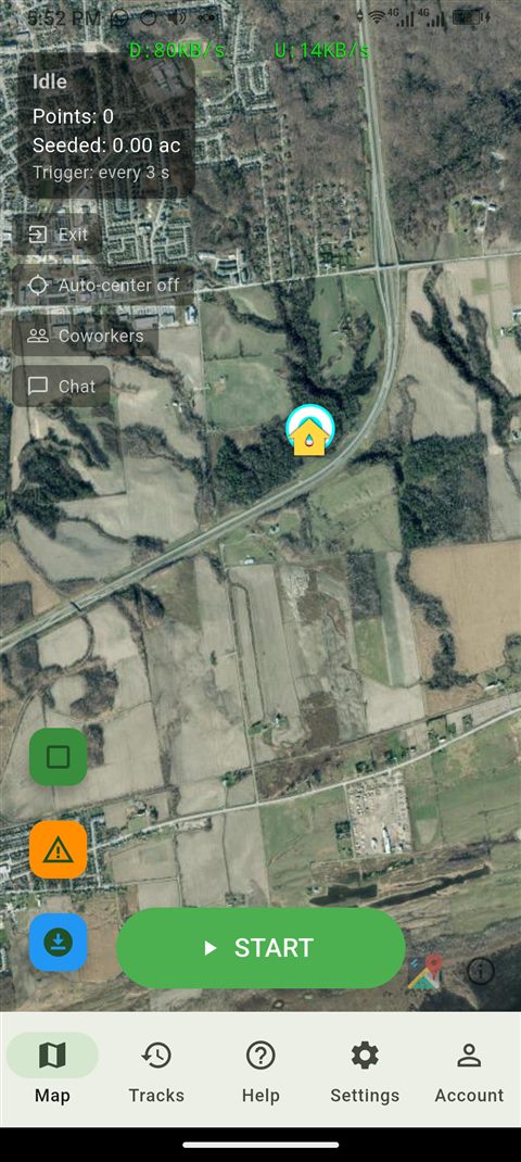 Satellite map view